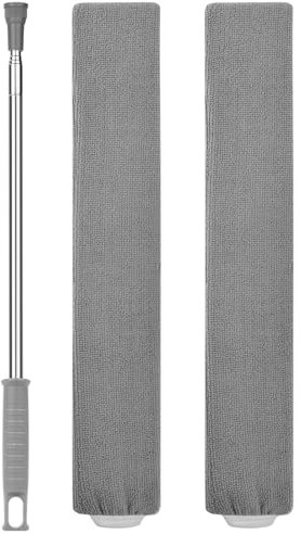 Vicloon Spolverino Retractable Gap Dust Cleaner Spazzola Antipolvere Sotto Apparecchiatura Pieghevole, Lavabile, Estensibile Flessibile, Microfibra per Pulire Letto, Divano