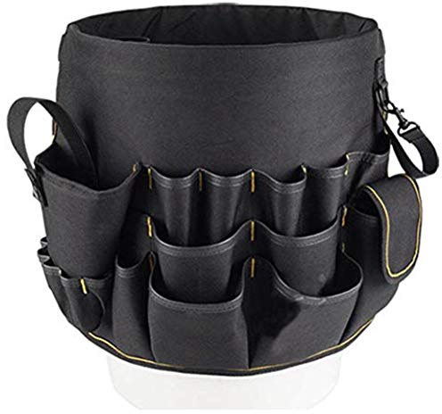 Organisateur D'outils de Seau D'outils, Porte-Outils en Toile de Seau et Organisateur avec 56 Poches pour L'organisation de Seau