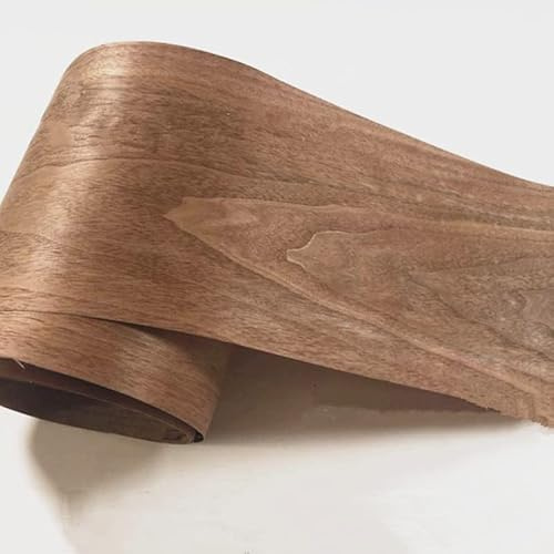 XIBIO 1 Rouleau 230cm placage de Noyer Noir Naturel Mince à la Main Bricolage en Bois Massif Panneau décoratif Peau Haut-Parleur rénovation