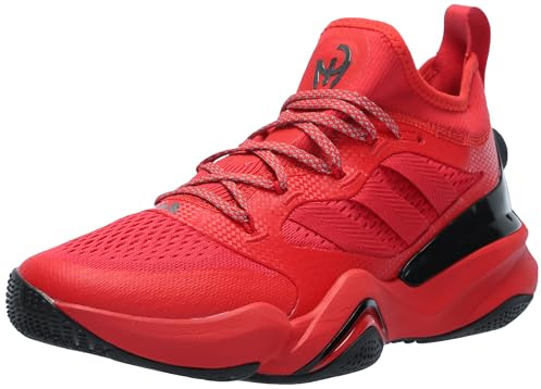 adidas Mahomes 2 Impact FLX Turf Baskets d'entraînement de Football américain Unisexes pour Adulte, Rouge Team Collegiate/Rouge Team Collegiate/Noir, 12.5 US Women/11.5 US Men