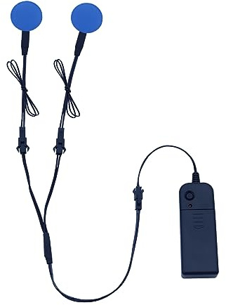 YnGia 2 Stück 30 mm leuchtende LED-Augen, EL-Panel-Licht, Elektrolumineszenz-El-Blatt-Panel-Licht, rund, DIY zuschneidbare Hintergrundbeleuchtung, Neonblatt für Cosplay, Party, Maske, Augen,