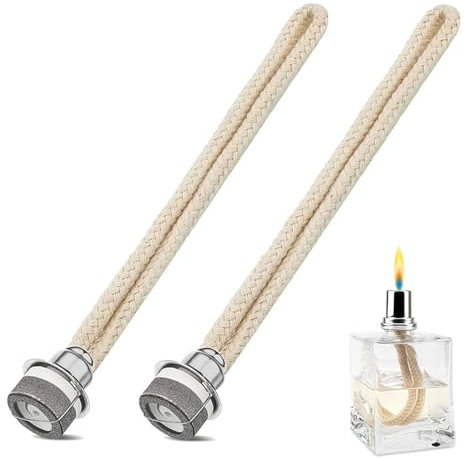 Wekuw 2 Pcs Mechas Lámpara Aceite, Mechas de Repuesto para Lámparas de Aceite Catalíticas, Mecha de Repuesto para Lámparas Aromáticas,para Quemador Difusor Aromaterapia Decoración(18 mm)