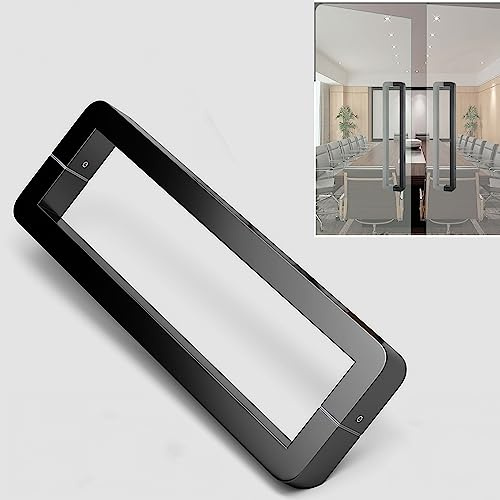 Cokritsm Duschtür Griff 145mm Loch zu Loch Glastürgriff, Schwarz Dusche Türknopf Rund Grifff Duschtürgriff Edelstahl Griff für Duschtür Glastüren Schiebetür