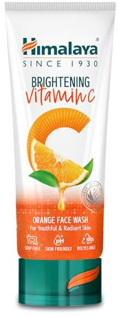 Himalaya Lavaggio Viso Luminoso alla Vitamina C Arancia | Detergente Viso Luminoso | Rimuove la Pelle Spenta | 100ml