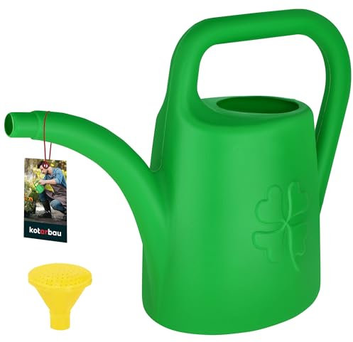KOTARBAU® Annaffiatoio per piante da interno, 4,5 l, in plastica, con doccetta verde, annaffiatoio per piante da interno, annaffiatoio per interni
