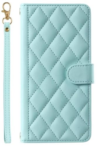 Handyhülle für Huawei P20 Pro Hülle, Lederhülle für Huawei P20 Pro Klappbar Hülle Tasche Luxury Flip Wallet Stoßfeste Case Schutzhülle Kartenfächer für Huawei P20 Pro, Mintgrün