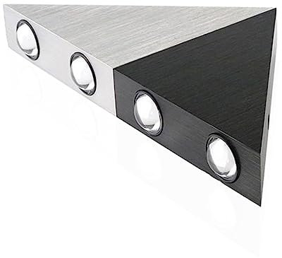UPKOCH 5w Dreieck Led Wandleuchte Aus Edelstahl Warmweißes Licht Für Außenbereich Garten Dachrinne Fassadenleuchte