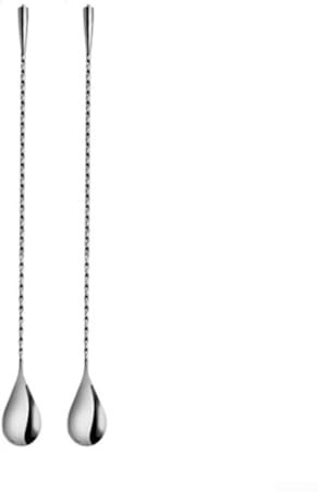 Set di 2 cucchiai da bar in acciaio inossidabile, resistenti alla ruggine e alla corrosione, grande peso ed equilibrio (30 cm)