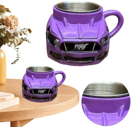 Cymwer Car Shaped Coffee Mug Creative Coffee Cup Funny Tea Cup Novelty Drinkware Gifts for Men Boyfriend Dad Husband Car Lovers