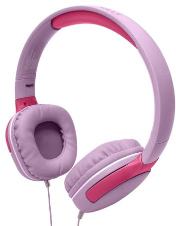 Celly, Cuffie con Filo per Bambini, Microfono Integrato, Archetto Regolabile, Compatibili con Dispositivi AUX, Jack 3.5mm, Colore Rosa