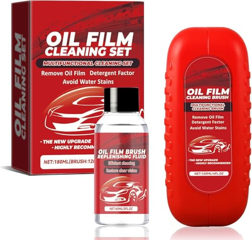 Automotive Oil Film Cleaning Brush, Car Windscreen Cleaner, Oil Film Cleaner Windscreen for Car Windscreen Stain Removal.