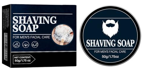 Mnozreo Crema da barba da uomo di lusso, sapone da barba per pelle sensibile, barba per una rasatura perfetta, shaving soap, rasatura da uomo, sapone da barba per uomini e donne, 50 g, 1 pezzo