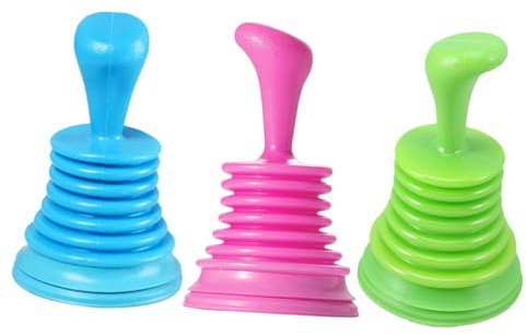 SOIMISS Sturalavandini in Pvc per Cucina e Bagno, Ventose Pratiche per Rimuovere Intasamenti, Set da 3 Pezzi, Accessori per Pulizia Domestica, Ufficio e Luoghi Pubblici