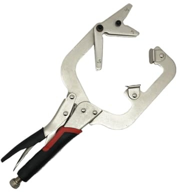 1pc 14-in Welding Pliers Welding Clamps Steel Vigorous Pliers Right Angle C Angle Clamps Clamp Nozzle Adjustable Welding Pipes Clamp