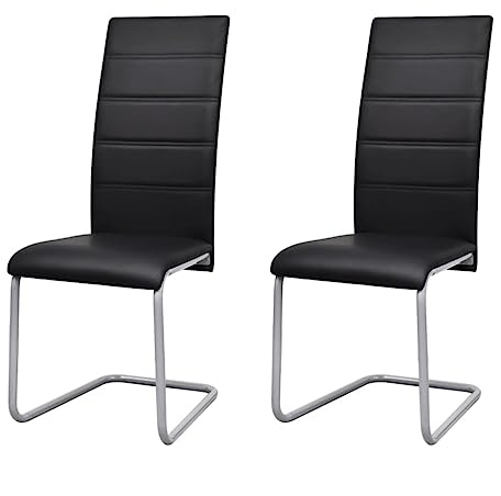 Nqyjm - Silla de cocina, sillas de comedor cantilever (2 unidades), color negro