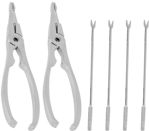 GATHINESS Set de 6 Utensilios para Mariscos Acero Inoxidable 304 Cascanueces y Tenedores para Cangrejo Adecuado para Reuniones y Comidas
