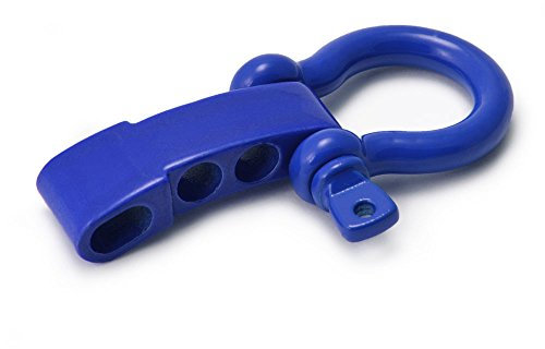 Lot de 3 manilles en acier laqué, avec fermeture à vis de qualité supérieure pour bracelets paracorde, cordons, etc. 33 mm x 19 mm (taille M), forme O (bleu)
