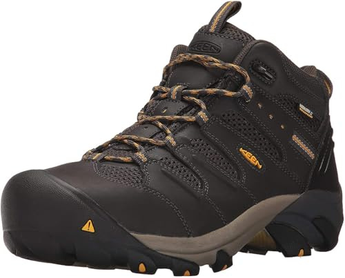 KEEN Utility Lansing Mid Waterproof Steel Toe Raven/Tawny Olive 13 D (M)
