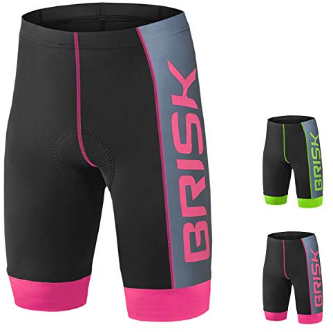 Brisk Bike Padded Compression Cycling Shorts for Fitness and Protection