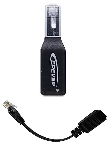 EPEVER Wifi Adapter 2.4G RJ45 D mit Anschlusskabel, Laderegler Zubehör zur Kommunikation mit PC und Smartphone für MPPT und PWM Laderegler (eBox-Wifi)
