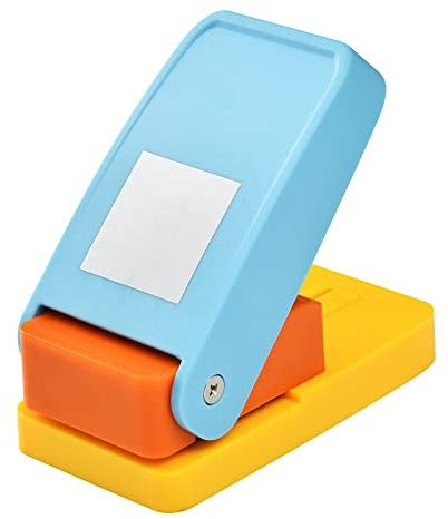 1 inch Square Punch Craft Lever Punch Handmade Paper Punch for Crafting Scrapbooking Cards,DIY Cards Making Candy Color by Random 1X1 inch Square