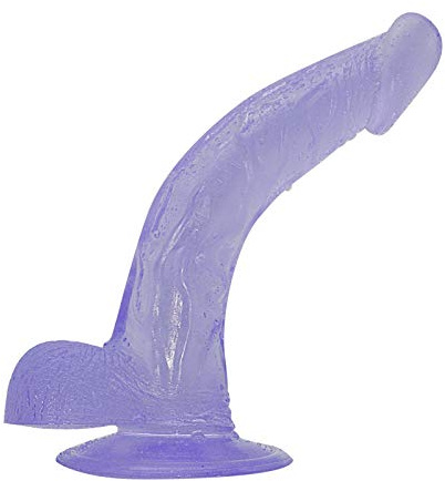 Yrrddxxoo 20 cm stor C?ck Dlos med böjd axel och bollar för kvinnor Yrrddxxoo (Färg: Blå)