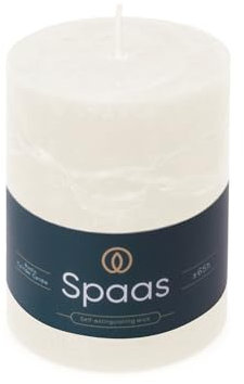 Spaas Bougie Pilier Rustique 80/110 mm 65h - blanc