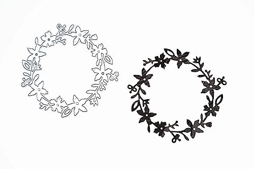Stanzenshop Stanzschablone Blumenkranz, Stanze Pflanzen, Stanzformen, Schablonen, Scrapbooking, Kartenherstellung, DIY, Prägeschablonen, Papierkarten, Cutting Dies