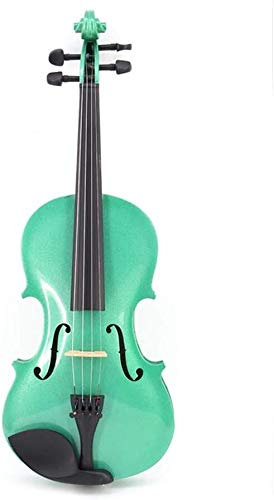 Violine Anfänger Nachtschiene, Grün, Violine, Lindenholz, Druckplatte, Schülerklavier, for Anfänger, Erwachsene, Studenten, Natürliche Violine (Size : 1/16)