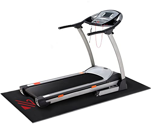 BUCKLOS Heimtrainer-Matte, kompatibel mit Peloton-Fahrrädern, verbesserte Dicke 6 mm, langsamer Rückprall, Trainingsgeräte-Matte für Zuhause, Fitnessstudio und Indoor-Radfahren