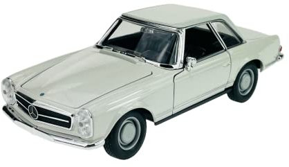 Mercedes-Benz SL-Klasse 230SL Pagode Coupe Beige Creme Weiss W113 1963-1971 1/24 Welly Modell Auto Die Cast