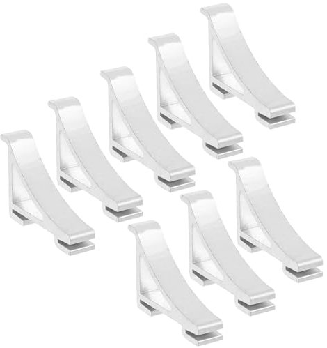 TOPBATHY 8pcs Freezer Clips Aluminium Refrigerator Support Hooks for Easy Installation for Home Refrigerators and Coolers
