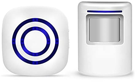 Maizoon sensore di movimento umano di allarme di sicurezza wireless di benvenuto DoorBell antifurto di protezione di sicurezza con 1 ricevitore spina e 1 rilevatore PIR