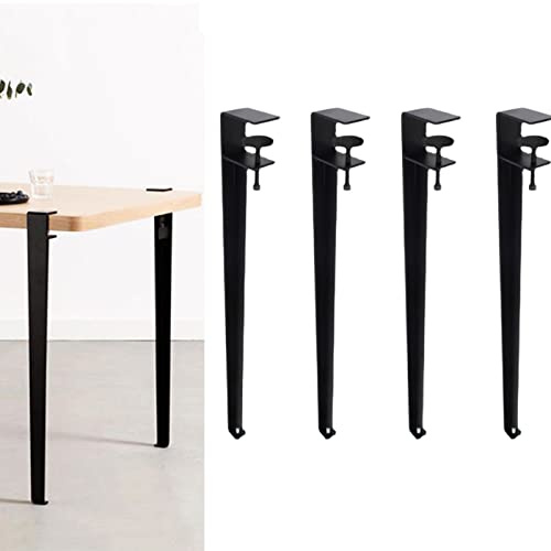 4pcs pieds de serrage de table en métal, pieds de table basse réglables, pied de table de salle à manger en forme de F, pieds de support d'établi en fer, pieds de barre de bricolage, pas de conce
