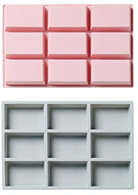Moldes Tartas Silicona 2 Piezas De Molde Para Pastel Para Hornear Pan De Silicona Antiadherente Rectangular 9 Moldes