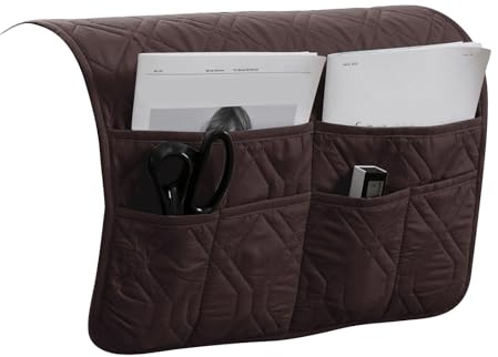 HonunG Armlehnenschoner,Sesselschoner,Sofaschoner rutschfest Wasserdicht,Sesselbezug mit 6 Taschen,Couch Bezug,Sesselschoner mit Armlehne (#1)