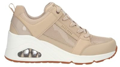 Skechers Damen UNO Wedge Everything Nice Sneaker, Natur, 40 EU
