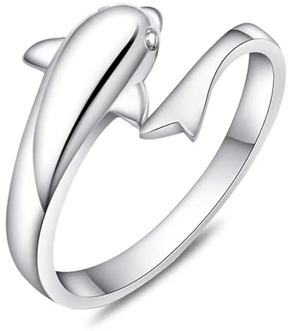Miniblings Delfin Ring Fingerring Flosse Fisch Definring silber | Für jeden Tag gemacht, gefertigt in Berlin, in kleiner Serie hergestellt