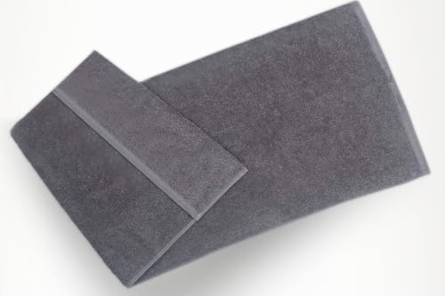 Castejo CA1540 Sport und Fitness Handtuch Extra zur Befestigung am Gerät mit Kappe aus 100% Baumwolle, Farbe Grau