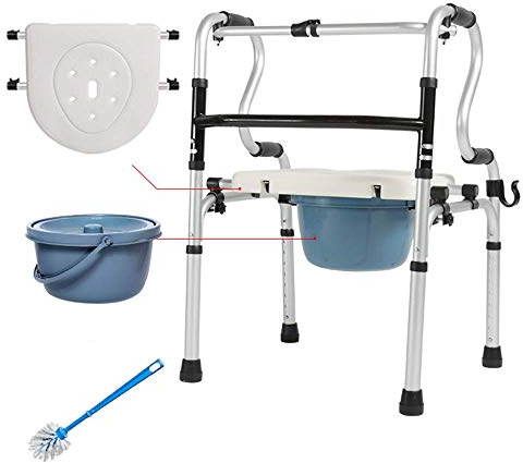 Rollator Walker Klappbare Gehhilfen Heithg Verstellbare Standard Gehhilfen für Senioren Stufengestell Leichter Kompakter Rollator für Senioren Rehabilitation (Ohne Räder) Stern des Lichts