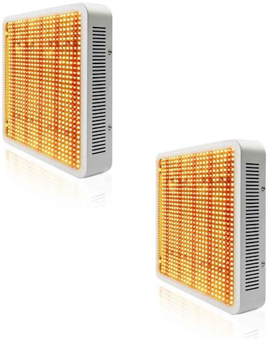 QIANYAN 1000 W Warmer White LED Grow Lights, Luminous Flux 30000 lm Grow Light, Full Spectrum LED Plant Lamp for Indoor Plants, Seedling, Garden Flowers, Pack of 2