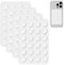 WeddHuis 4 Pièces Support Téléphone en Silicone, Ventouse Double Face pour Tous les Modèles de Téléphone, Transparent, Antidérapant et Polyvalent