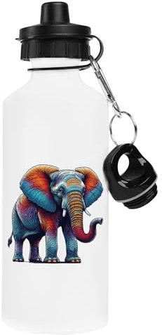 Ameretee Indische Bunte Elefantenkunst Trinkflasche Aus Edelstahl