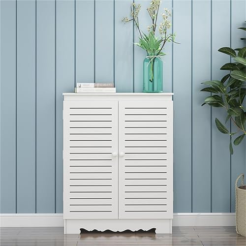 Holz Heizungsverkleidung, Heizkörper Verkleidung Abdeckung, Weiß Holz Heizungsverkleidung, Heizungsabdeckung, Modernes Lamellen-Design, Kann Dekoriert Werden für Schlafzimmer Wohnzimmer(60x70x15cm/23x