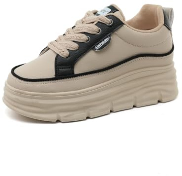Mujeres Moda Zapatillas Cómodo Transpirable Casual Plataforma Zapatillas Bajo Encaje hasta Footwer Caminar Zapatos Correr Zapatos Boda