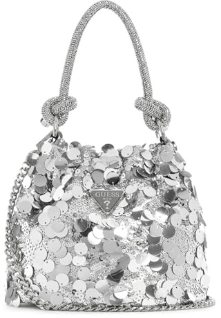 GUESS Holiday Shine Pochette Mini Silver