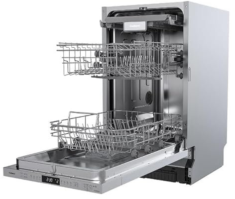 Corberó - Lavavajillas Integrable | CLVM4824I | 45cm | 10 Cubiertos | 8 Programas | 47dB | Auto Apertura | Display LED | 3ª Bandeja | Eficiencia Energética D