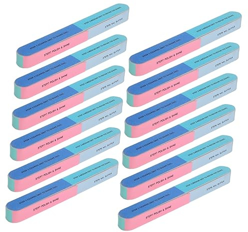 CALLARON Bloques Pulidores De Uñas De Uñas 12 Piezas Tamaño Estándar 6 Lados Profesionales Uso Manos y Pies