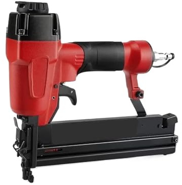 MJMLUCK Pistolet agrafeur pneumatique sans Huile, Pistolet à Clous pneumatique 18 GA, Pistolet agrafeur 2 en 1 avec 400 clous/300 agrafes, pour la menuiserie