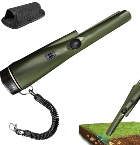Pinpointer Metal Detector - Waterproof 9V Battery Detection Rod | Metal Finder, Professional Test Unit With Carrier Holster, Fast Target Detection, Easy Build, Search